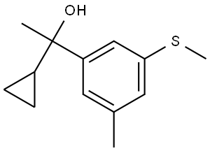 1-cyclopropyl-1-(3-methyl-5-(methylthio)phenyl)ethanol Structure