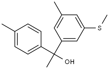 1-(3-methyl-5-(methylthio)phenyl)-1-(p-tolyl)ethanol Structure