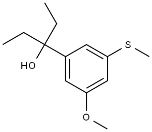 3-(3-methoxy-5-(methylthio)phenyl)pentan-3-ol Structure