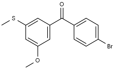 (4-bromophenyl)(3-methoxy-5-(methylthio)phenyl)methanone Structure