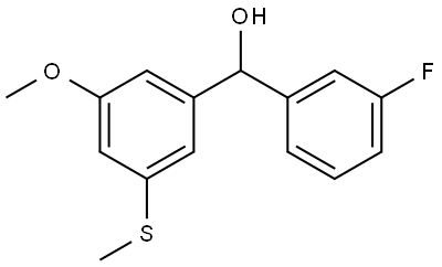 (3-fluorophenyl)(3-methoxy-5-(methylthio)phenyl)methanol Structure