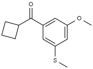 cyclobutyl(3-methoxy-5-(methylthio)phenyl)methanone Structure