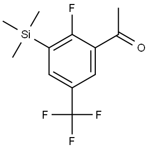 1-(2-fluoro-5-(trifluoromethyl)-3-(trimethylsilyl)phenyl)ethanone Structure