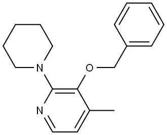 3-(benzyloxy)-4-methyl-2-(piperidin-1-yl)pyridine Structure