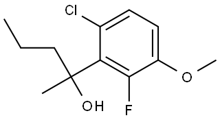 2-(6-chloro-2-fluoro-3-methoxyphenyl)pentan-2-ol Structure