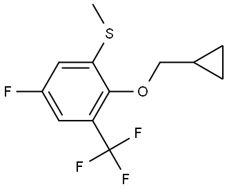 (2-(cyclopropylmethoxy)-5-fluoro-3-(trifluoromethyl)phenyl)(methyl)sulfane Structure