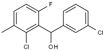 (2-chloro-6-fluoro-3-methylphenyl)(3-chlorophenyl)methanol Structure