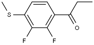1-(2,3-difluoro-4-(methylthio)phenyl)propan-1-one 구조식 이미지