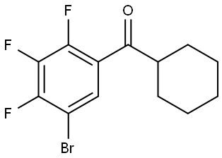 (5-bromo-2,3,4-trifluorophenyl)(cyclohexyl)methanone Structure