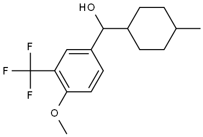 (4-methoxy-3-(trifluoromethyl)phenyl)(4-methylcyclohexyl)methanol 구조식 이미지