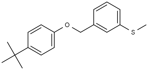 (3-((4-(tert-butyl)phenoxy)methyl)phenyl)(methyl)sulfane Structure