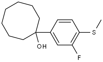 1-(3-fluoro-4-(methylthio)phenyl)cyclooctanol Structure