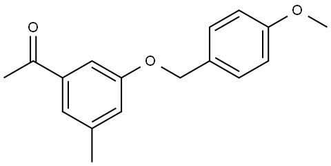 1-(3-((4-methoxybenzyl)oxy)-5-methylphenyl)ethanone Structure