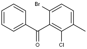 (6-bromo-2-chloro-3-methylphenyl)(phenyl)methanone Structure