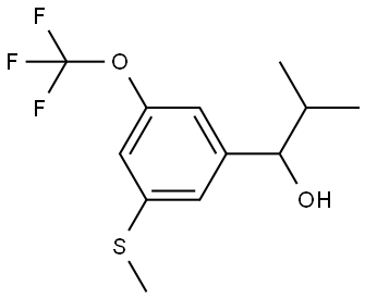 2-methyl-1-(3-(methylthio)-5-(trifluoromethoxy)phenyl)propan-1-ol Structure