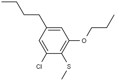 (4-butyl-2-chloro-6-propoxyphenyl)(methyl)sulfane Structure