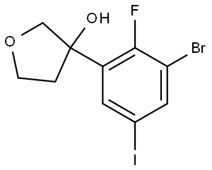 3-(3-bromo-2-fluoro-5-iodophenyl)tetrahydrofuran-3-ol Structure