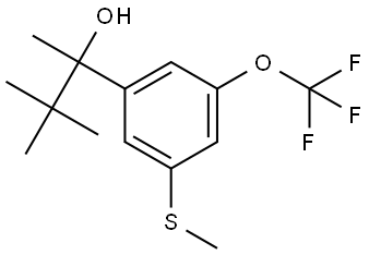 3,3-dimethyl-2-(3-(methylthio)-5-(trifluoromethoxy)phenyl)butan-2-ol Structure