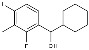 cyclohexyl(2-fluoro-4-iodo-3-methylphenyl)methanol Structure