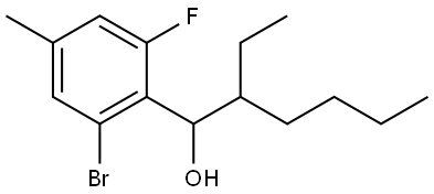 1-(2-bromo-6-fluoro-4-methylphenyl)-2-ethylhexan-1-ol Structure