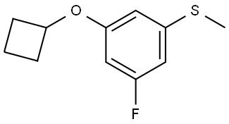 (3-cyclobutoxy-5-fluorophenyl)(methyl)sulfane Structure