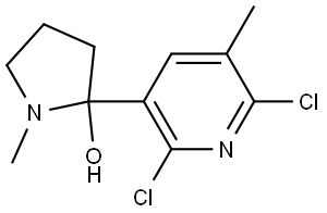 2-(2,6-dichloro-5-methylpyridin-3-yl)-1-methylpyrrolidin-2-ol Structure