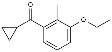 cyclopropyl(3-ethoxy-2-methylphenyl)methanone 구조식 이미지