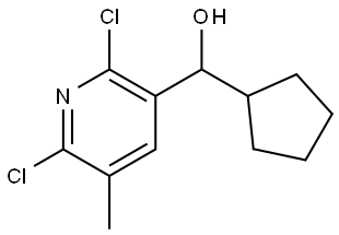 cyclopentyl(2,6-dichloro-5-methylpyridin-3-yl)methanol Structure