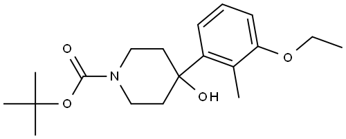 tert-butyl 4-(3-ethoxy-2-methylphenyl)-4-hydroxypiperidine-1-carboxylate Structure