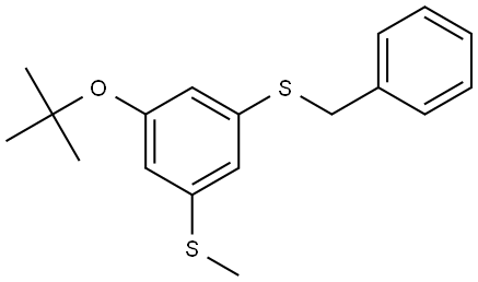 benzyl(3-(tert-butoxy)-5-(methylthio)phenyl)sulfane Structure