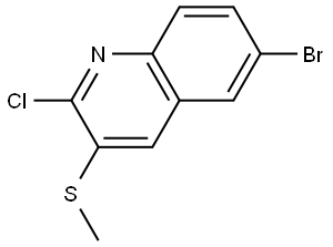 6-bromo-2-chloro-3-(methylthio)quinoline Structure