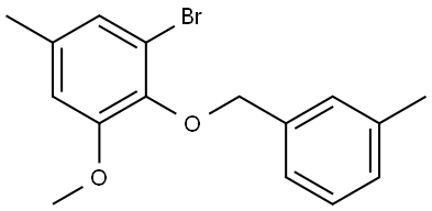 1-bromo-3-methoxy-5-methyl-2-((3-methylbenzyl)oxy)benzene Structure