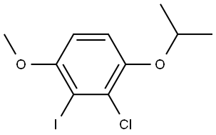 2-chloro-3-iodo-1-isopropoxy-4-methoxybenzene Structure