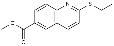 methyl 2-(ethylthio)quinoline-6-carboxylate Structure