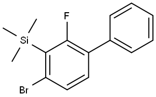 (4-bromo-2-fluoro-[1,1'-biphenyl]-3-yl)trimethylsilane Structure