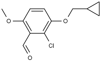 2-chloro-3-(cyclopropylmethoxy)-6-methoxybenzaldehyde Structure