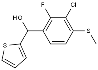 (3-chloro-2-fluoro-4-(methylthio)phenyl)(thiophen-2-yl)methanol Structure