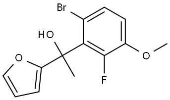 1-(6-bromo-2-fluoro-3-methoxyphenyl)-1-(furan-2-yl)ethanol Structure