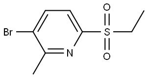 3-bromo-6-(ethylsulfonyl)-2-methylpyridine Structure