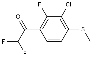 1-(3-chloro-2-fluoro-4-(methylthio)phenyl)-2,2-difluoroethanone Structure