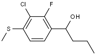 1-(3-chloro-2-fluoro-4-(methylthio)phenyl)butan-1-ol Structure