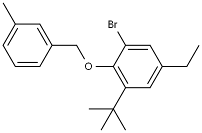 1-bromo-3-(tert-butyl)-5-ethyl-2-((3-methylbenzyl)oxy)benzene Structure