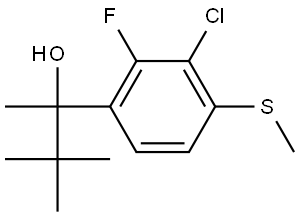 2-(3-chloro-2-fluoro-4-(methylthio)phenyl)-3,3-dimethylbutan-2-ol Structure