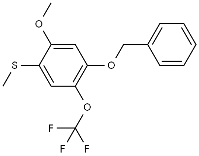 (4-(benzyloxy)-2-methoxy-5-(trifluoromethoxy)phenyl)(methyl)sulfane Structure