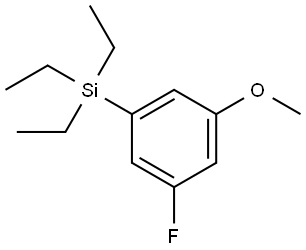 triethyl(3-fluoro-5-methoxyphenyl)silane Structure