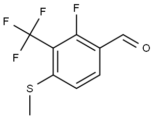 2-fluoro-4-(methylthio)-3-(trifluoromethyl)benzaldehyde Structure