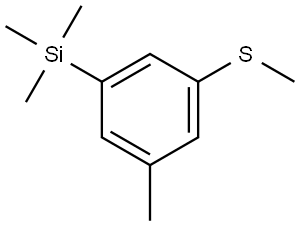 trimethyl(3-methyl-5-(methylthio)phenyl)silane Structure