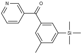 (3-methyl-5-(trimethylsilyl)phenyl)(pyridin-3-yl)methanone Structure