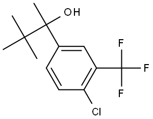 2-(4-chloro-3-(trifluoromethyl)phenyl)-3,3-dimethylbutan-2-ol Structure