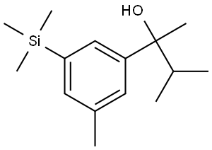 3-methyl-2-(3-methyl-5-(trimethylsilyl)phenyl)butan-2-ol Structure